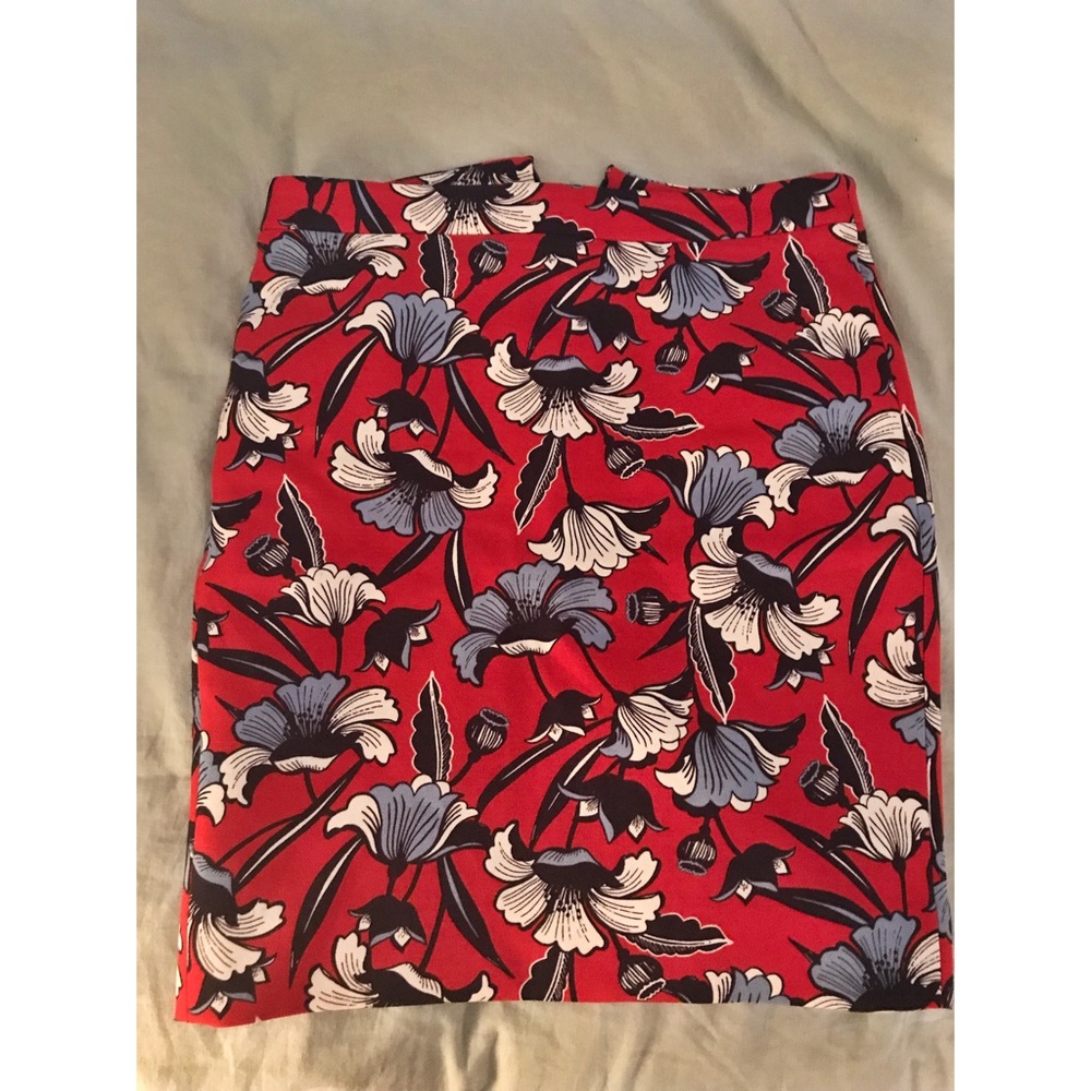 Floral J. Crew Pencil Skirt